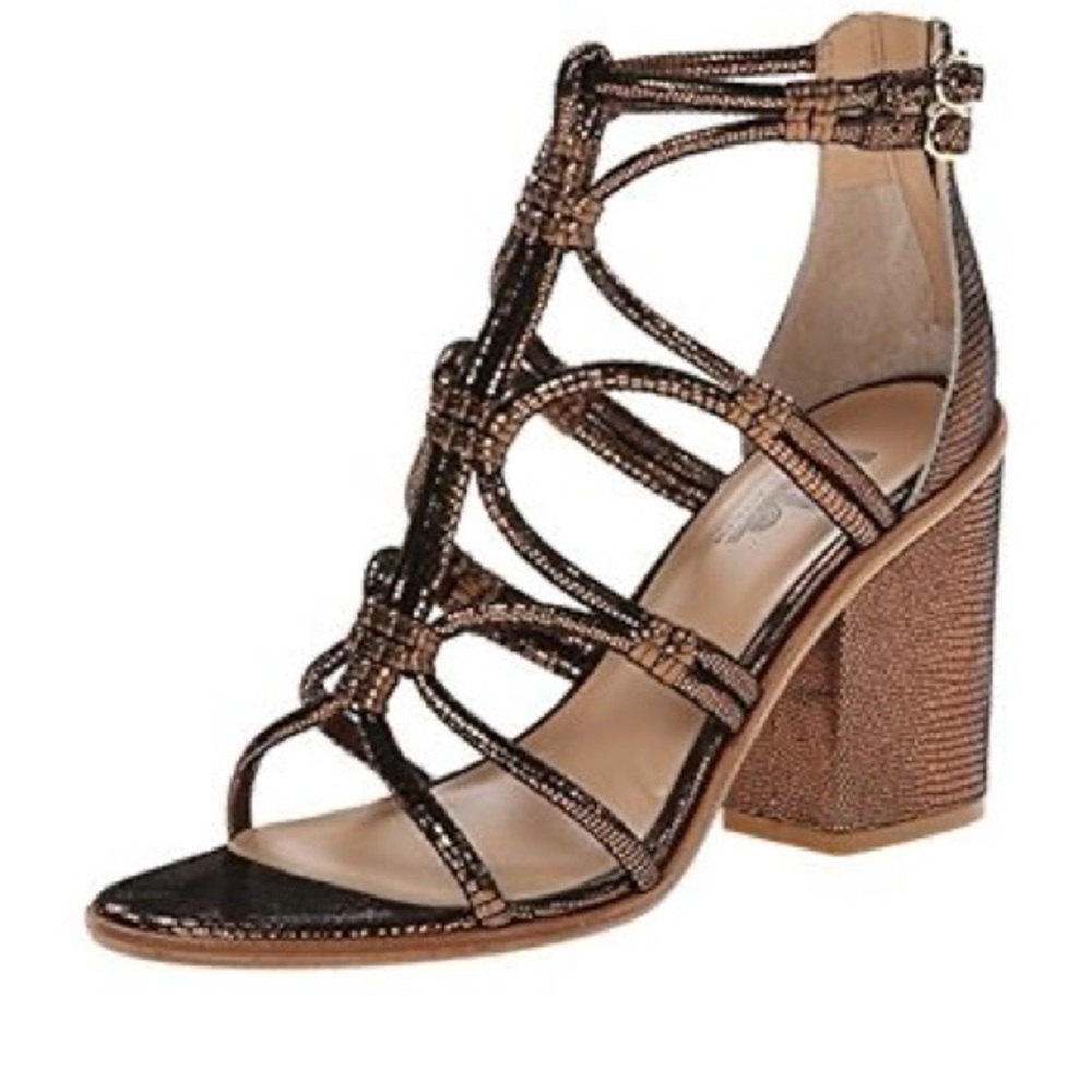 Sigerson Morrison Bronze Basma Sandal Heels